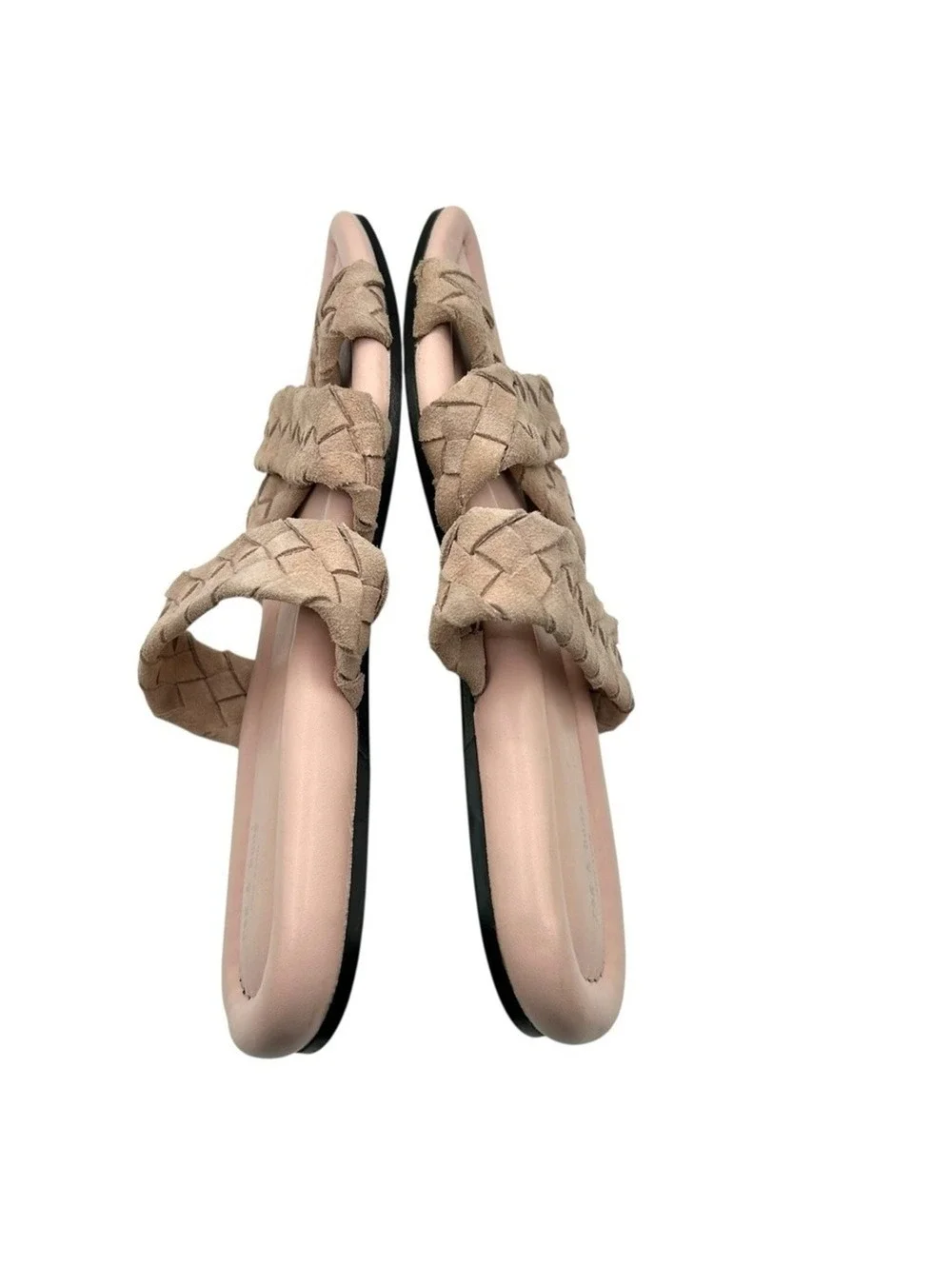 Rag & Bone Pink Woven Slide Sandals Flat Mule Shoes Size 7.5